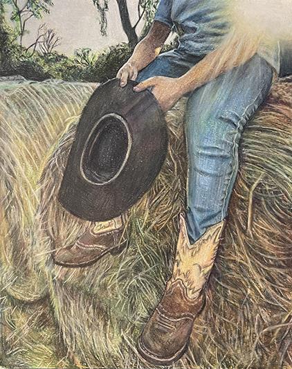 Arnold Middle School eighth grade student Megan Lewis’ artwork “Hay There,” earned Best of Show in the Middle School division